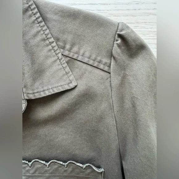 Tuckernuck Callahan Shirt Dress Sea Green Chino Cotton Button Front Size L - Picture 9 of 15